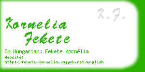 kornelia fekete business card